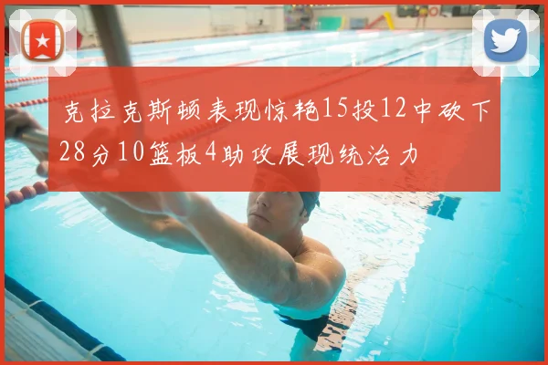 克拉克斯顿表现惊艳15投12中砍下28分10篮板4助攻展现统治力