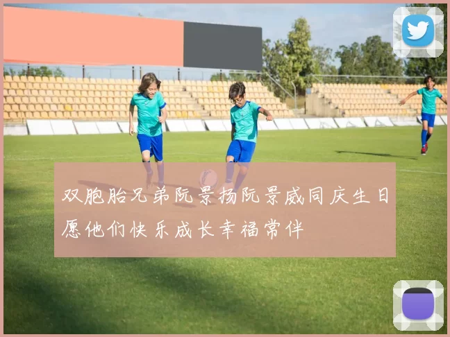 双胞胎兄弟阮景扬阮景威同庆生日愿他们快乐成长幸福常伴
